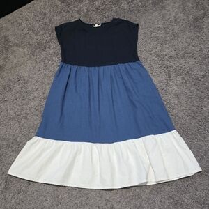 52SEVEN  Navy and White Casual Dress